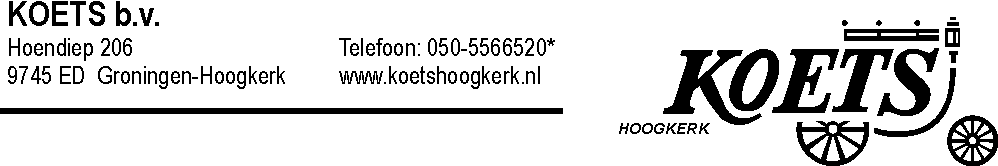 Koets Hoogkerk 050-5566520 voor uw kentekenplaten